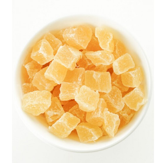 Getrocknete Ananas-Würfel